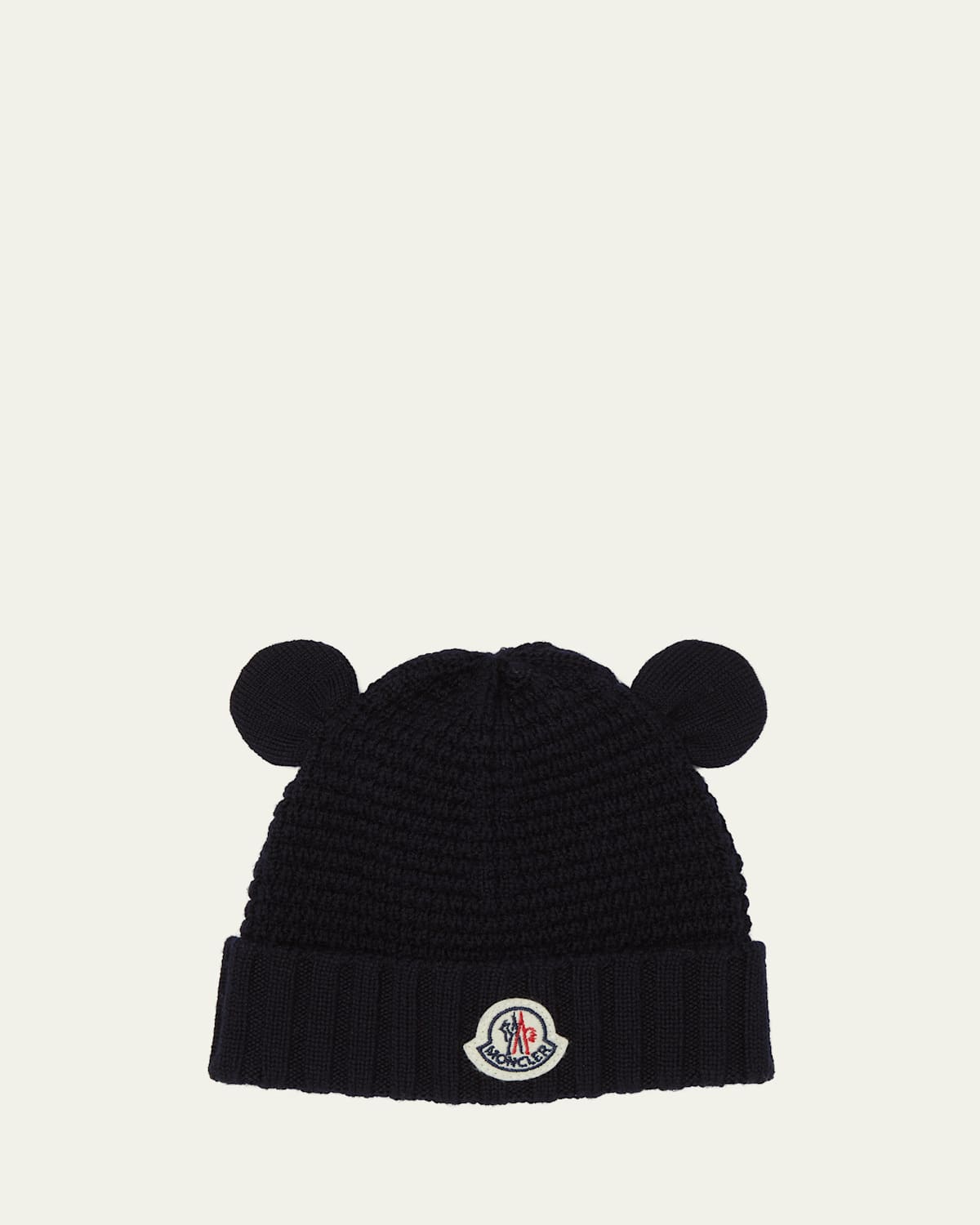 Moncler L Ears Beanie Hat Kids In Blue