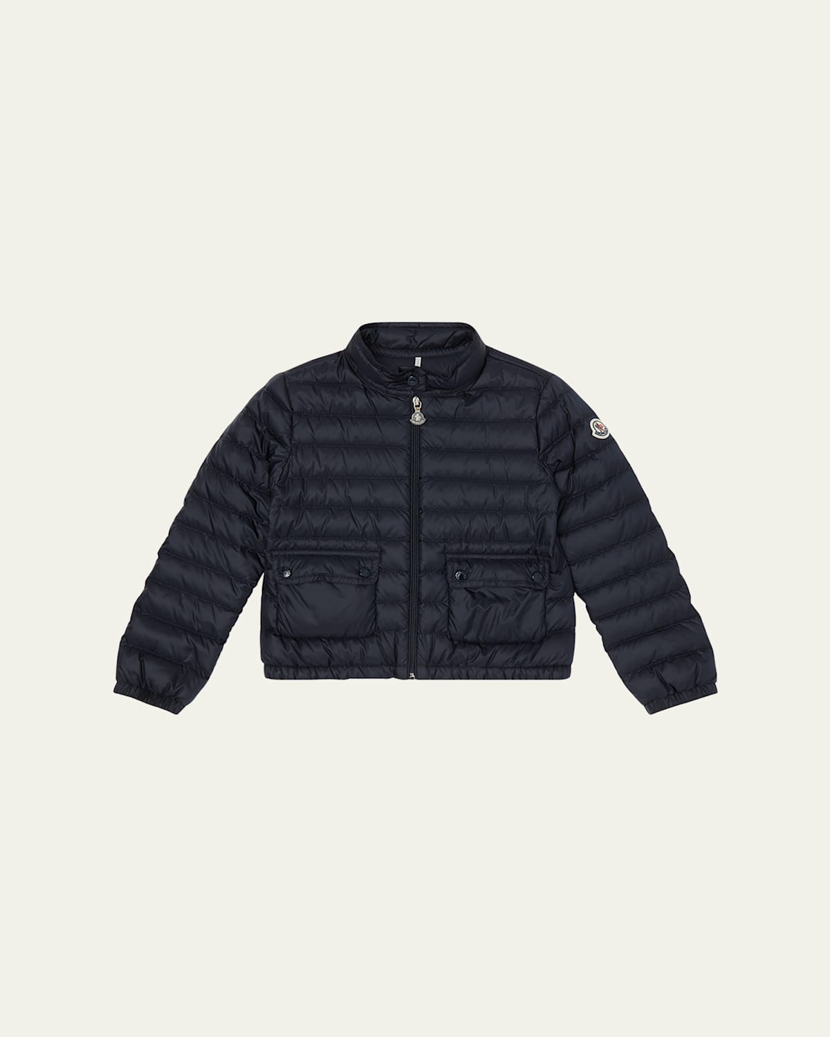 Moncler Girl's Lans Quilted Down Jacket In Blue