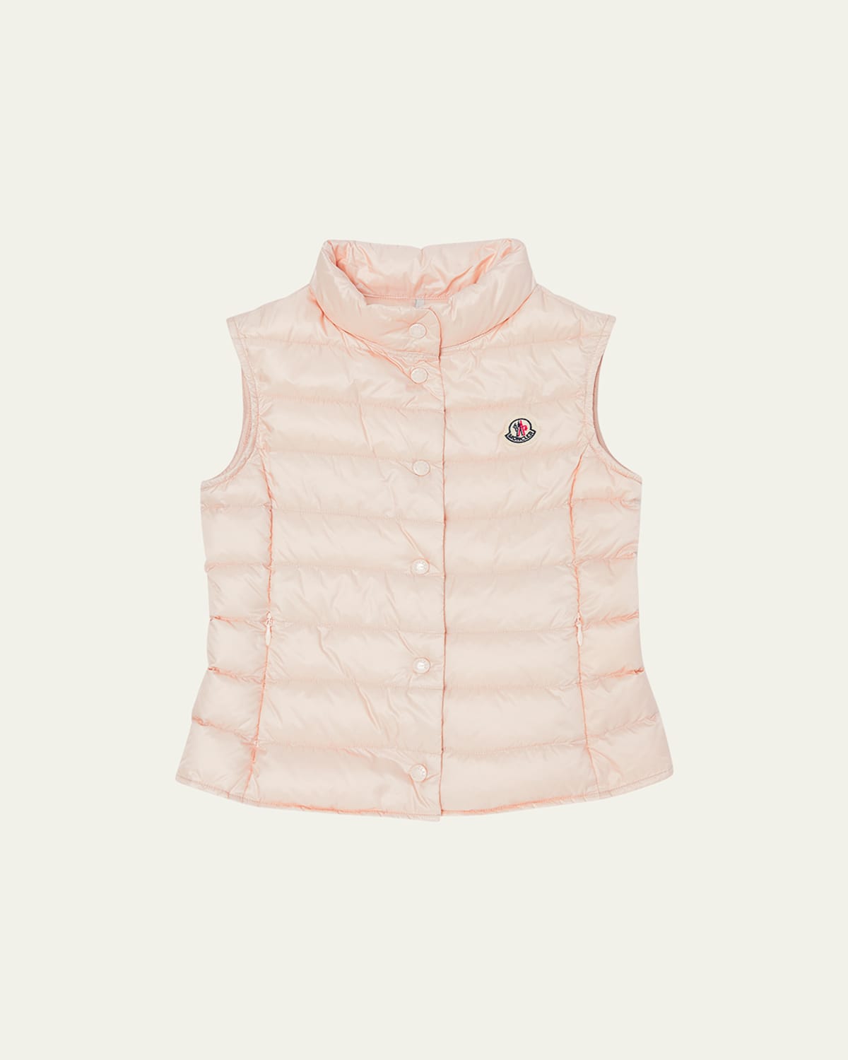 Moncler Liane Nylon Down Vest In Light Pink