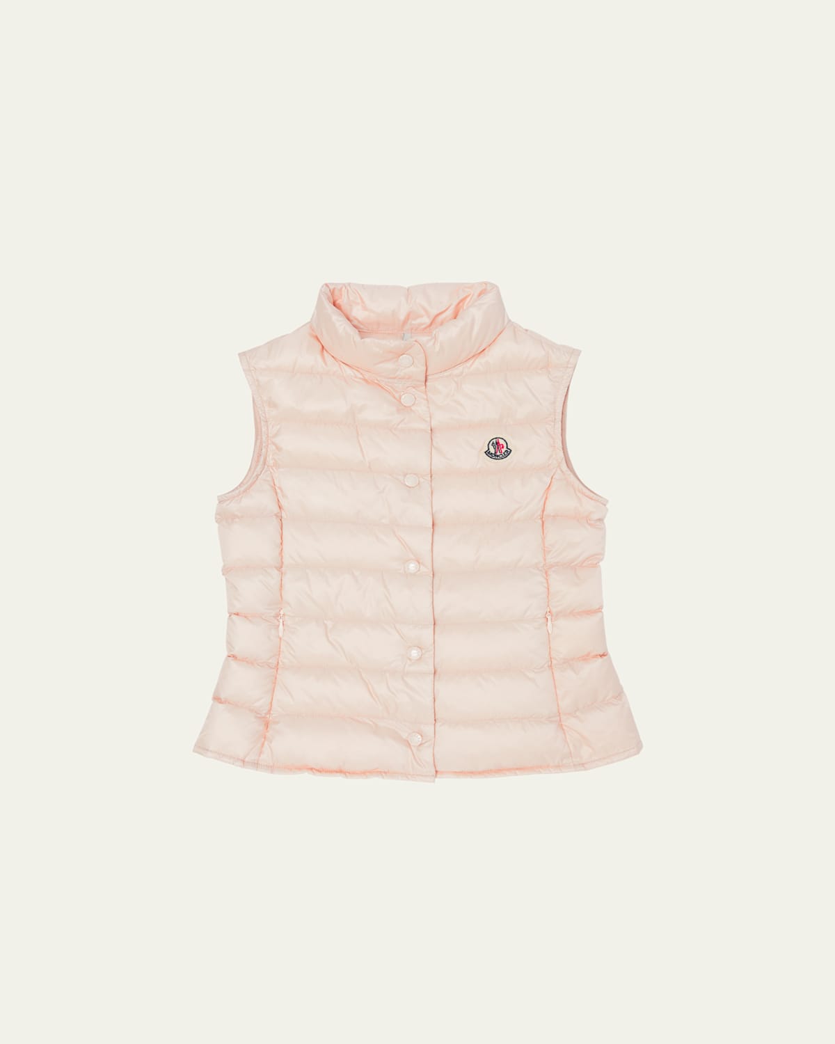 Moncler Liane Nylon Down Vest In Light Pink