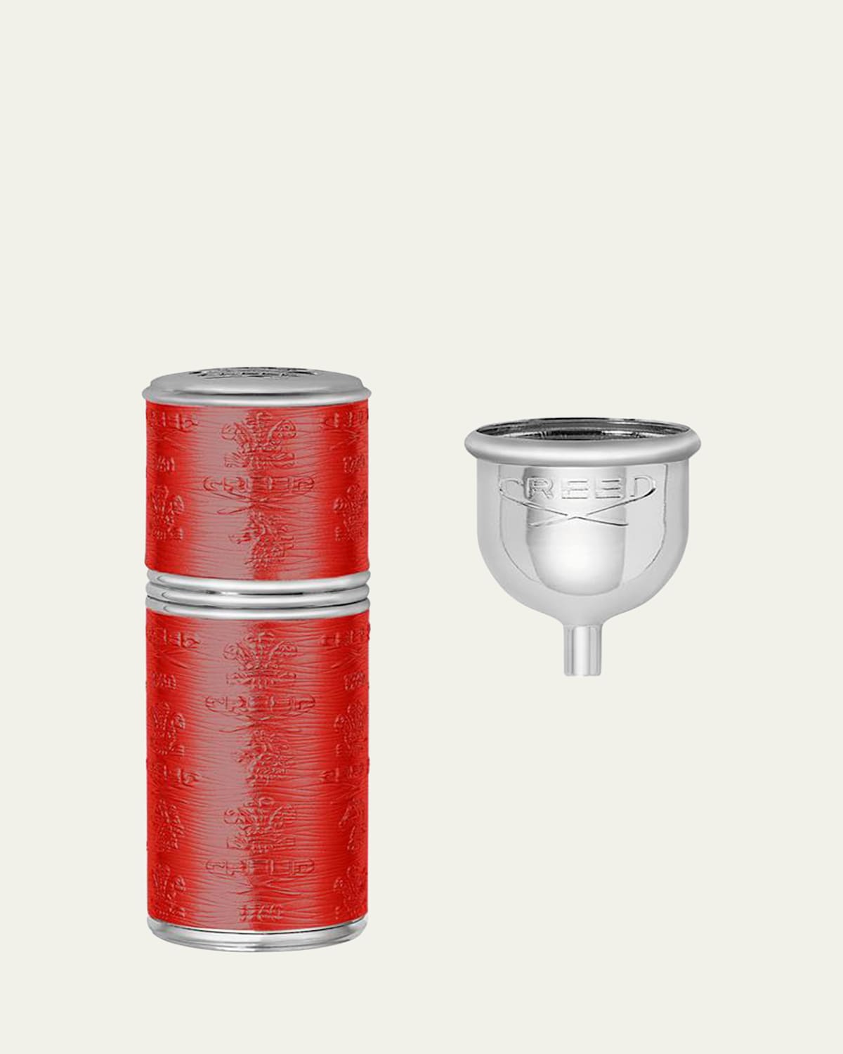 Creed 50 ml Cylindrical Atomizer Case, Silver/red