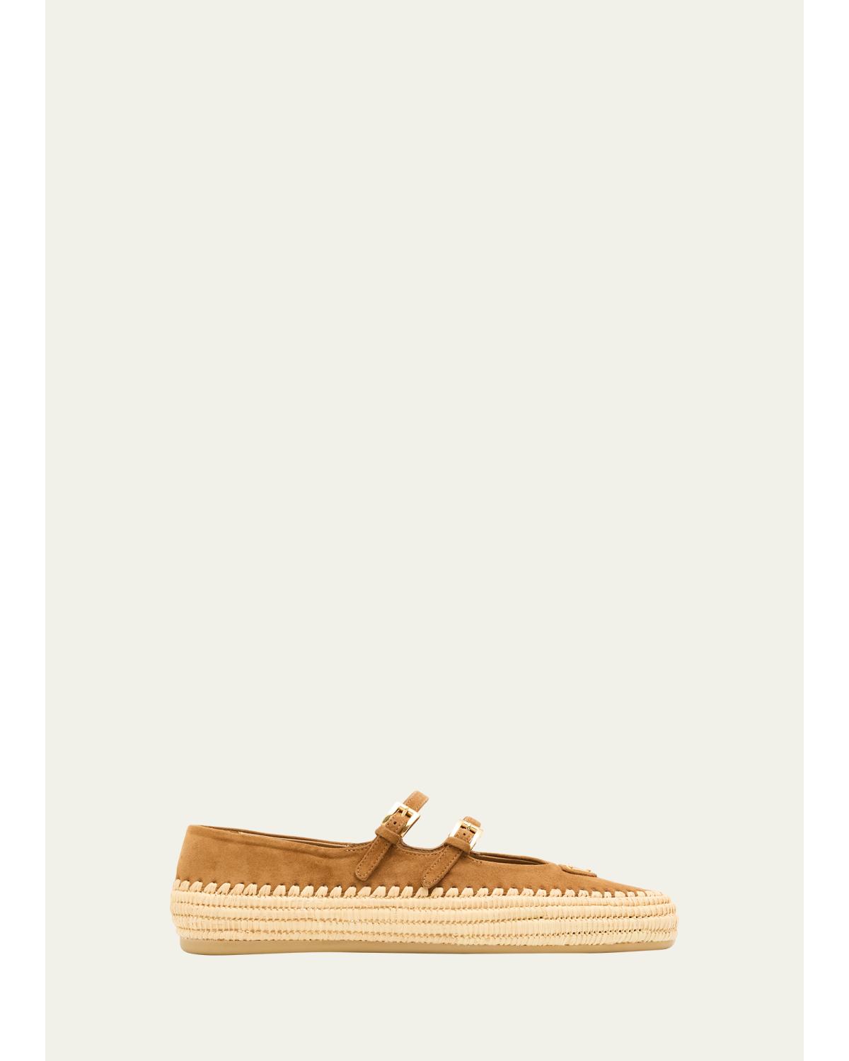 Double Mary Jane Strap Espadrilles