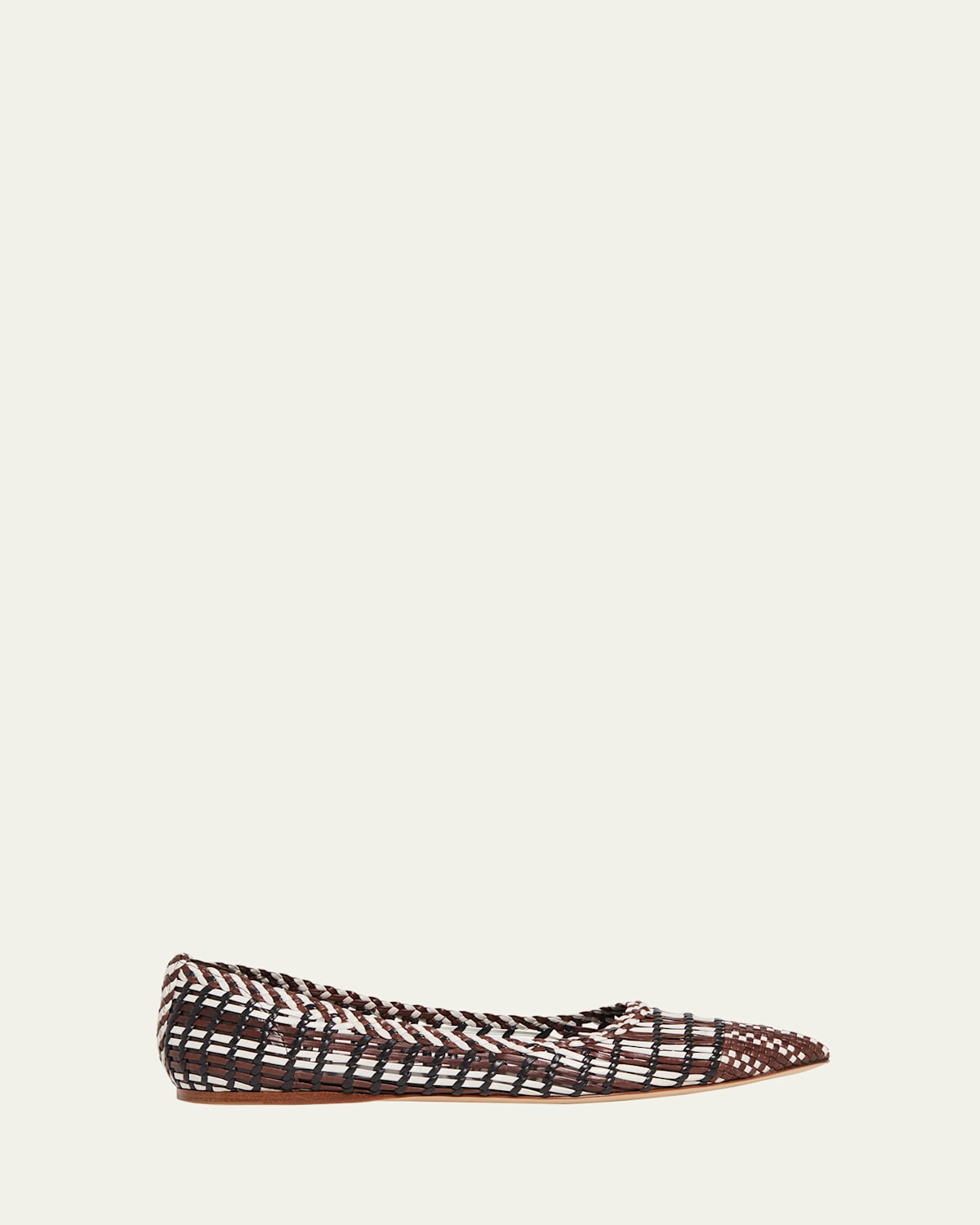 Aurora Woven Leather Ballerina Flats
