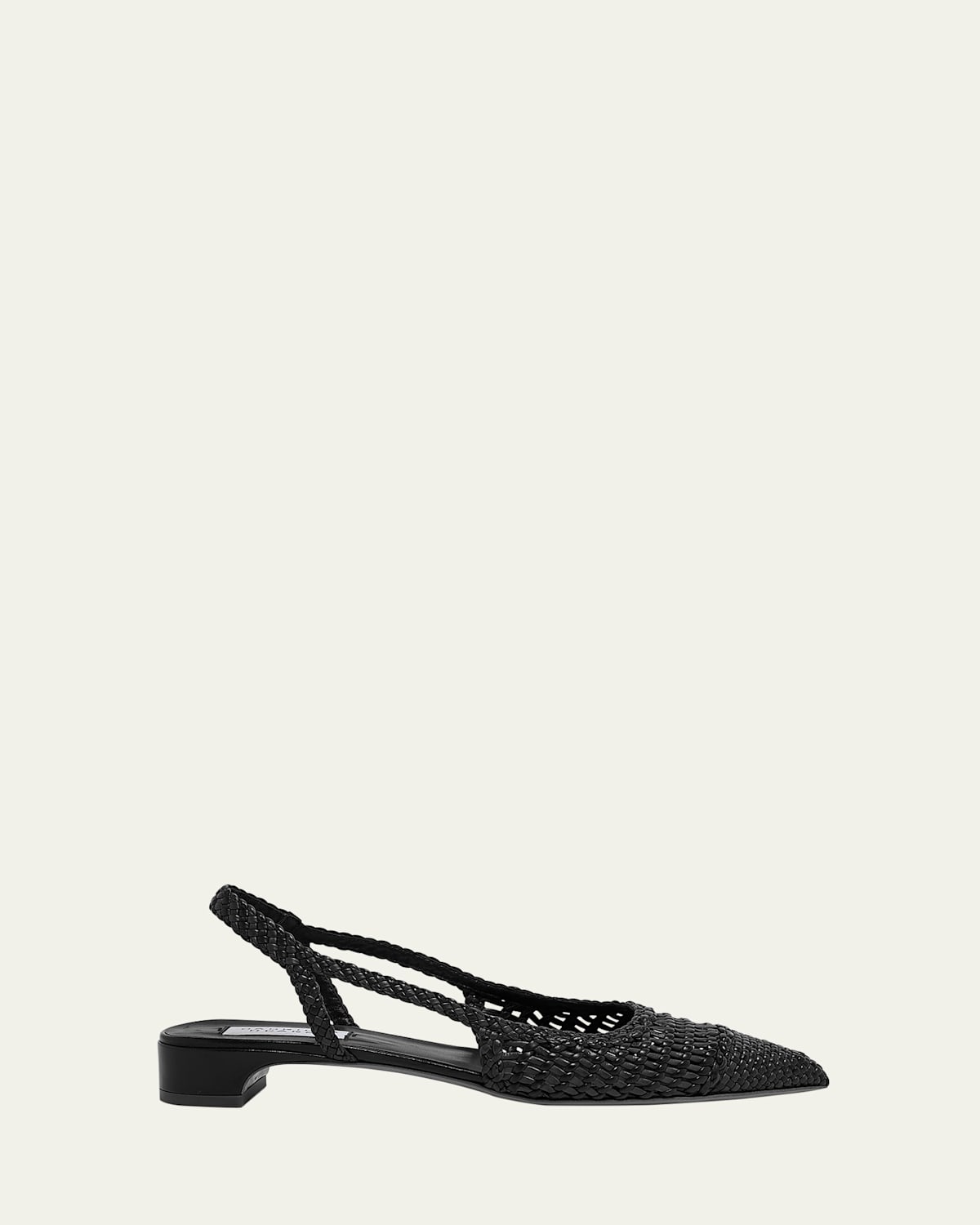 Perro Woven Leather Slingback Ballerina Flats