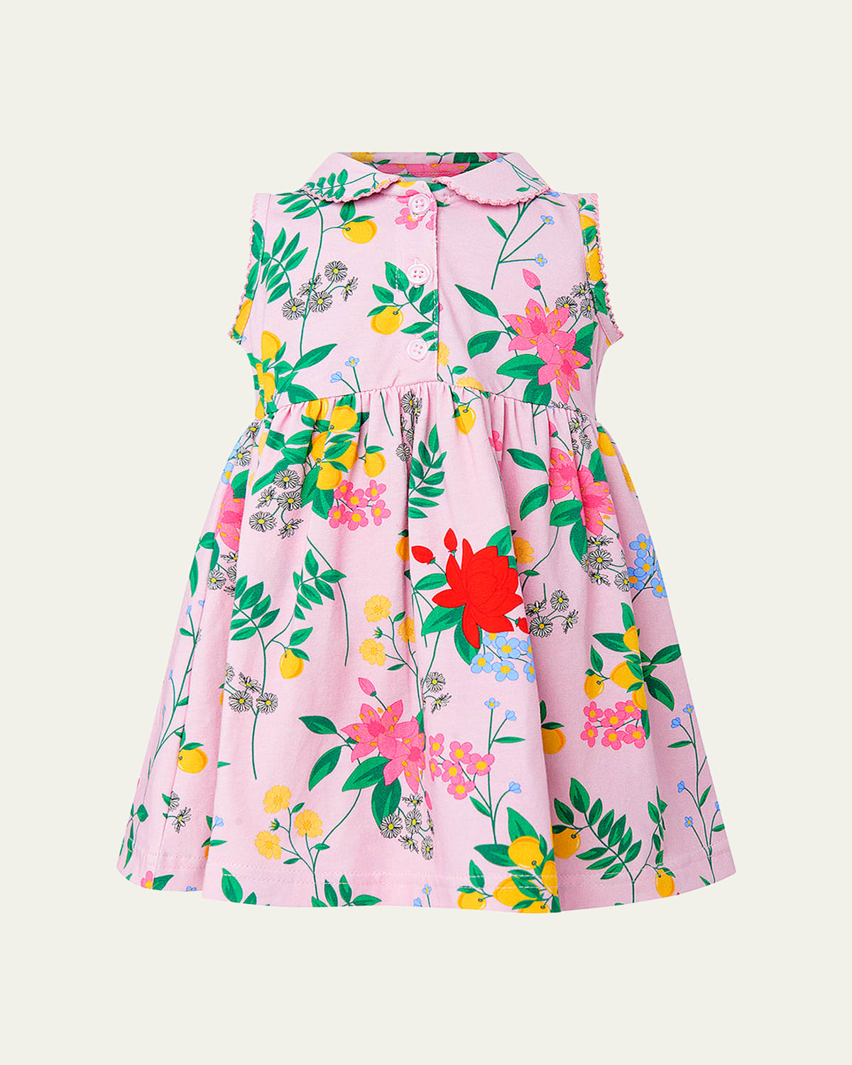 Rachel Riley Botanical Floral Jersey Dress In Pink