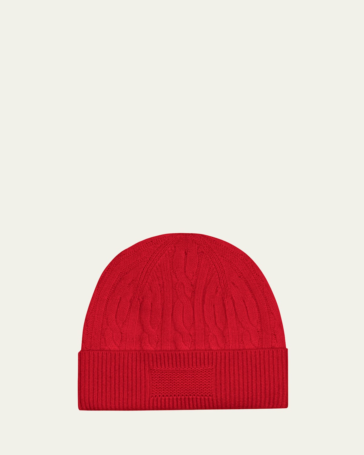 Guest In Residence Cable-knit Cashmere Beanie In True Red
