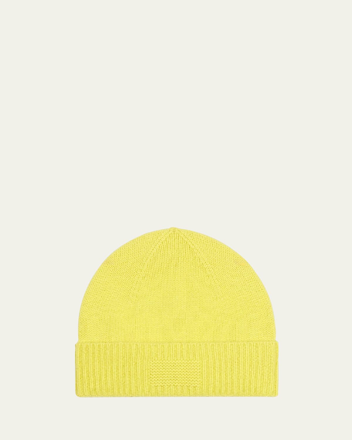 Guest In Residence Rib Cuff Cashmere Beanie In Lemon