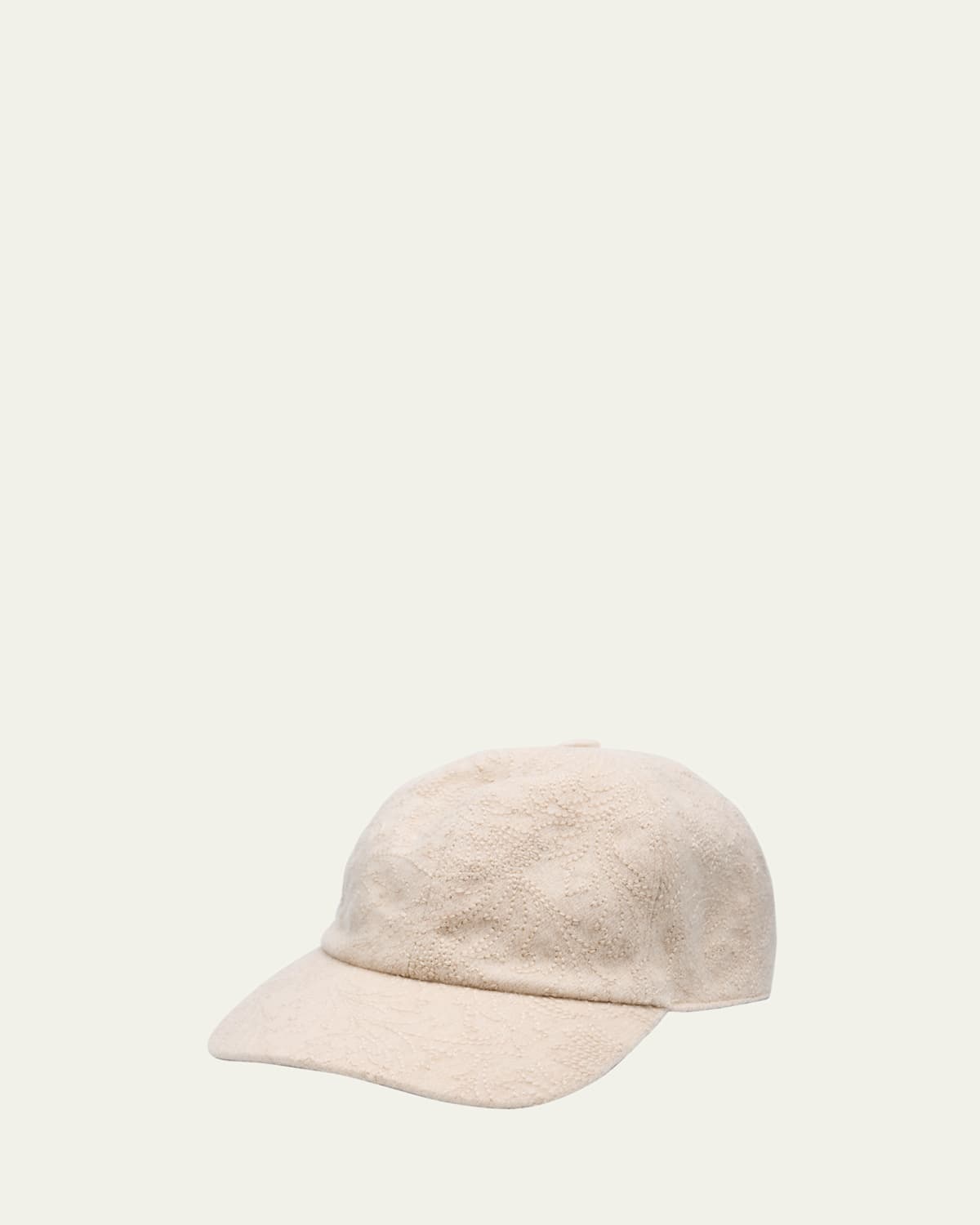 Loro Piana Embroidered Baseball Cap In Natural Melange