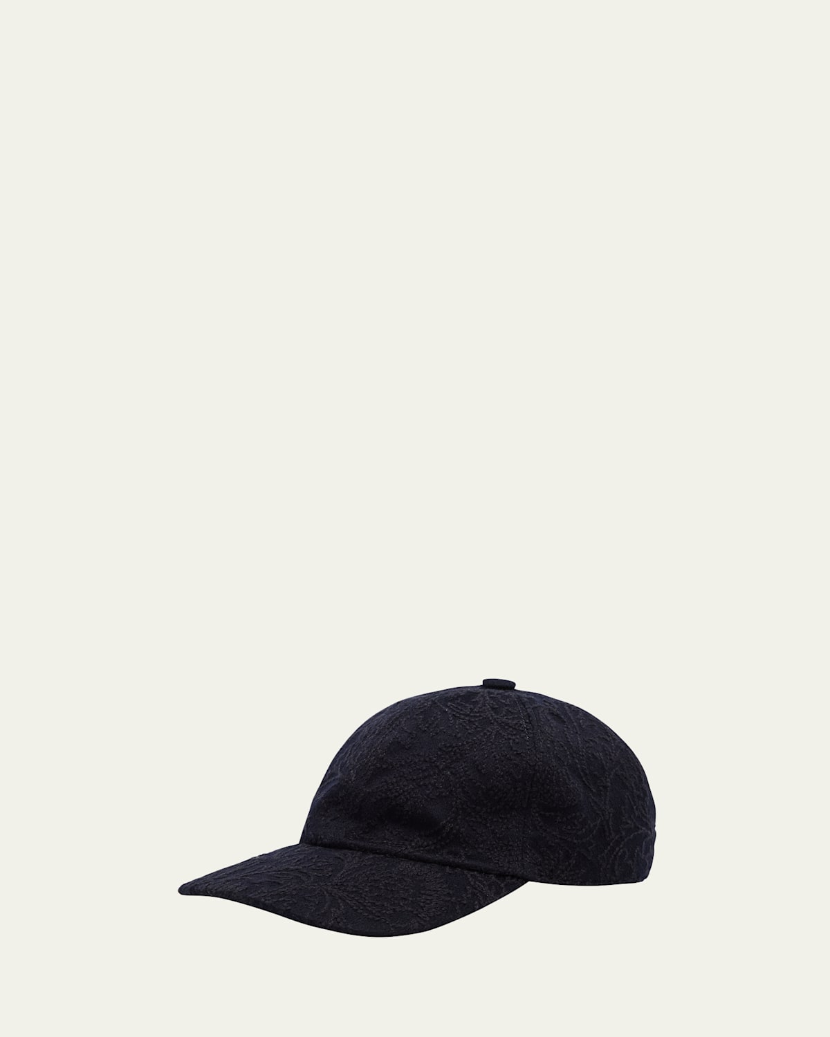 Loro Piana Embroidered Baseball Cap In Blue Navy