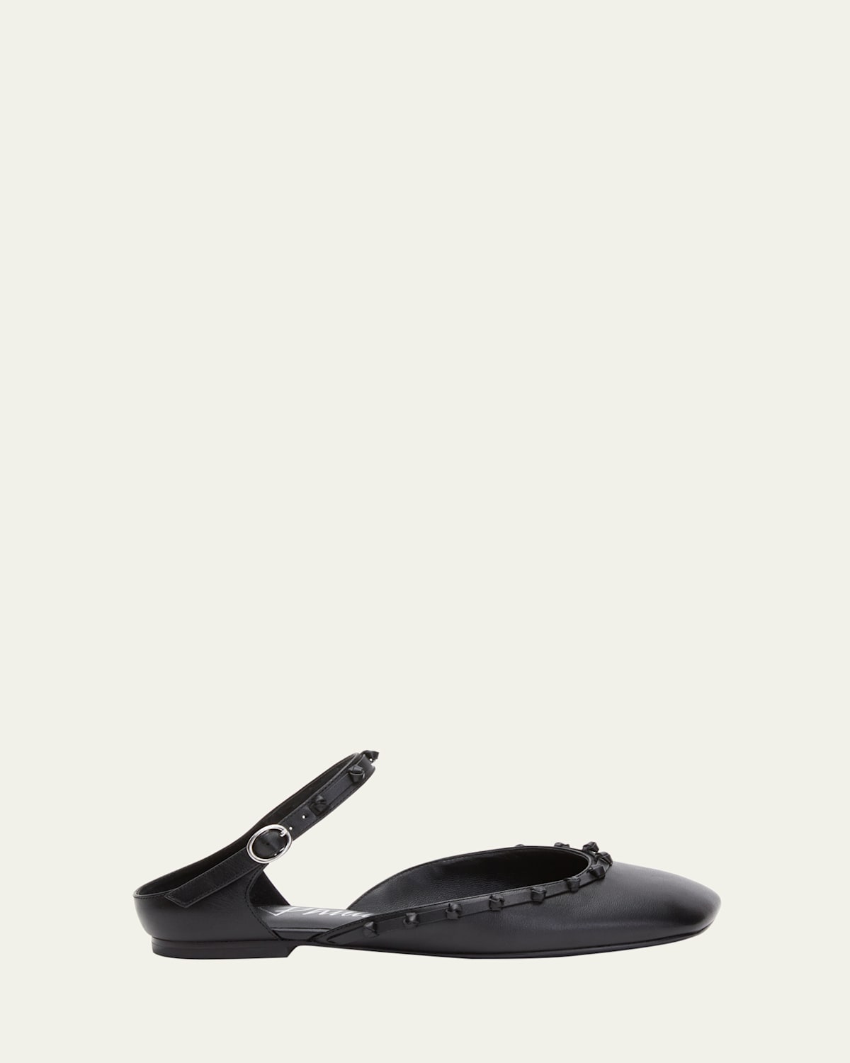 ID Knotted Leather Mary Jane Ballerina Flats
