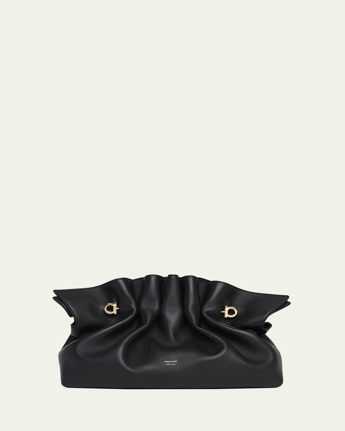 FERRAGAMO MEDIUM GANCIO PIERCING SHOULDER BAG 
