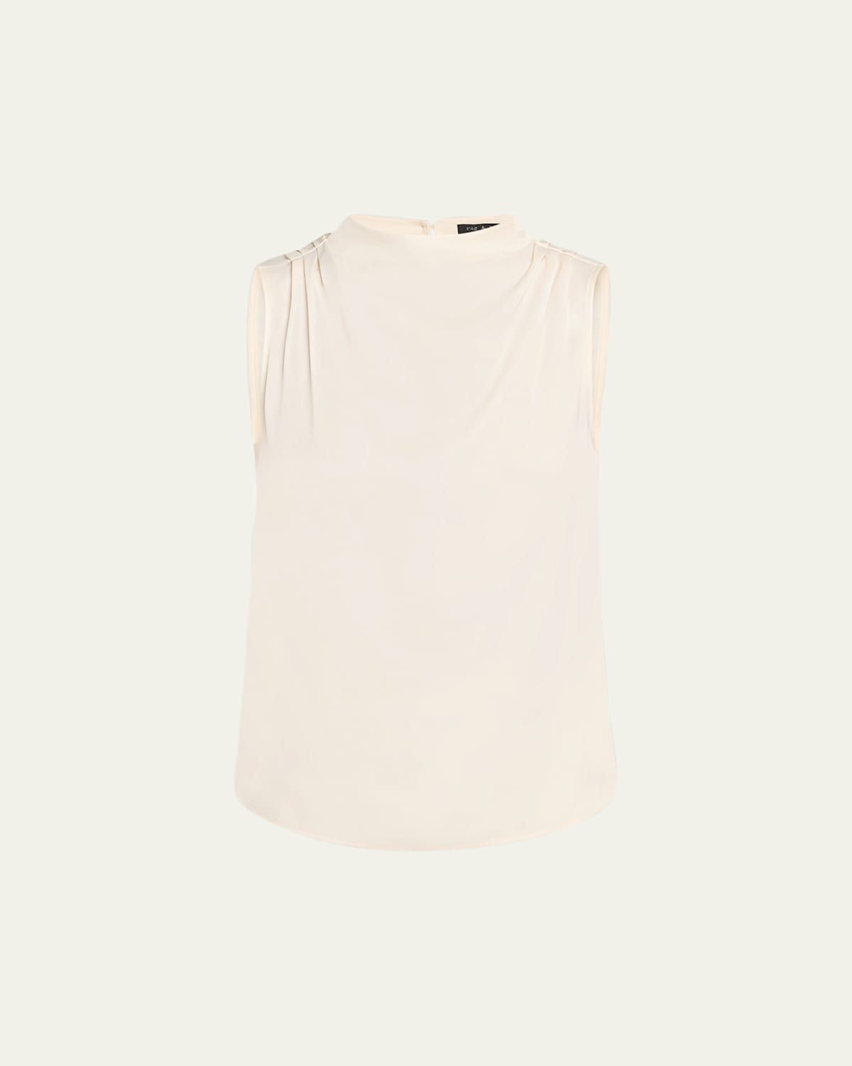Rag & Bone Julie Gathered High-neck Top In Ivory