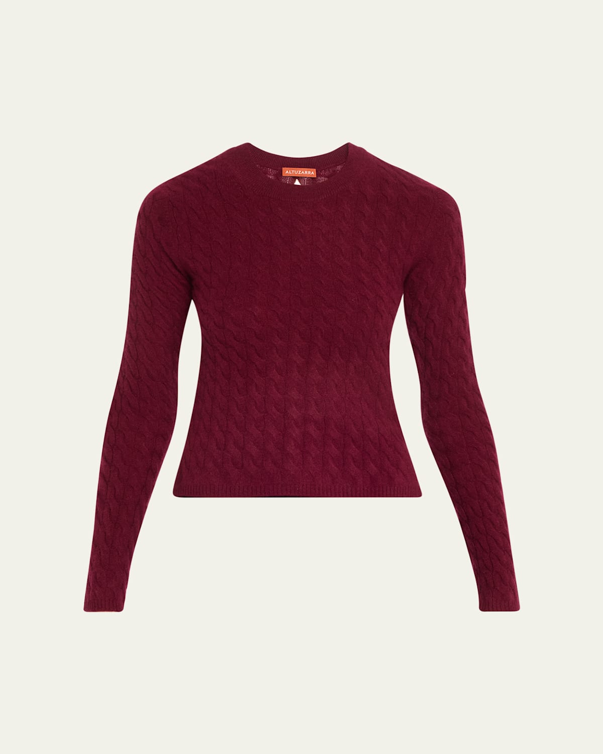 Altuzarra Milla Cable Cashmere Sweater In Deep Grape