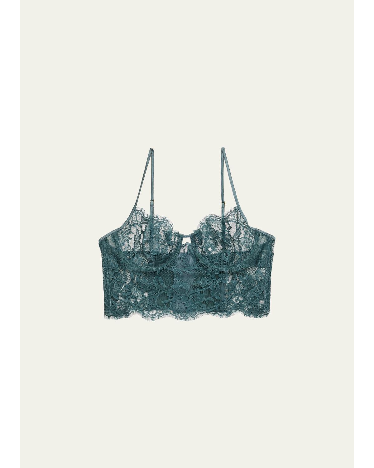 Camille Scalloped Lace Longline Bra