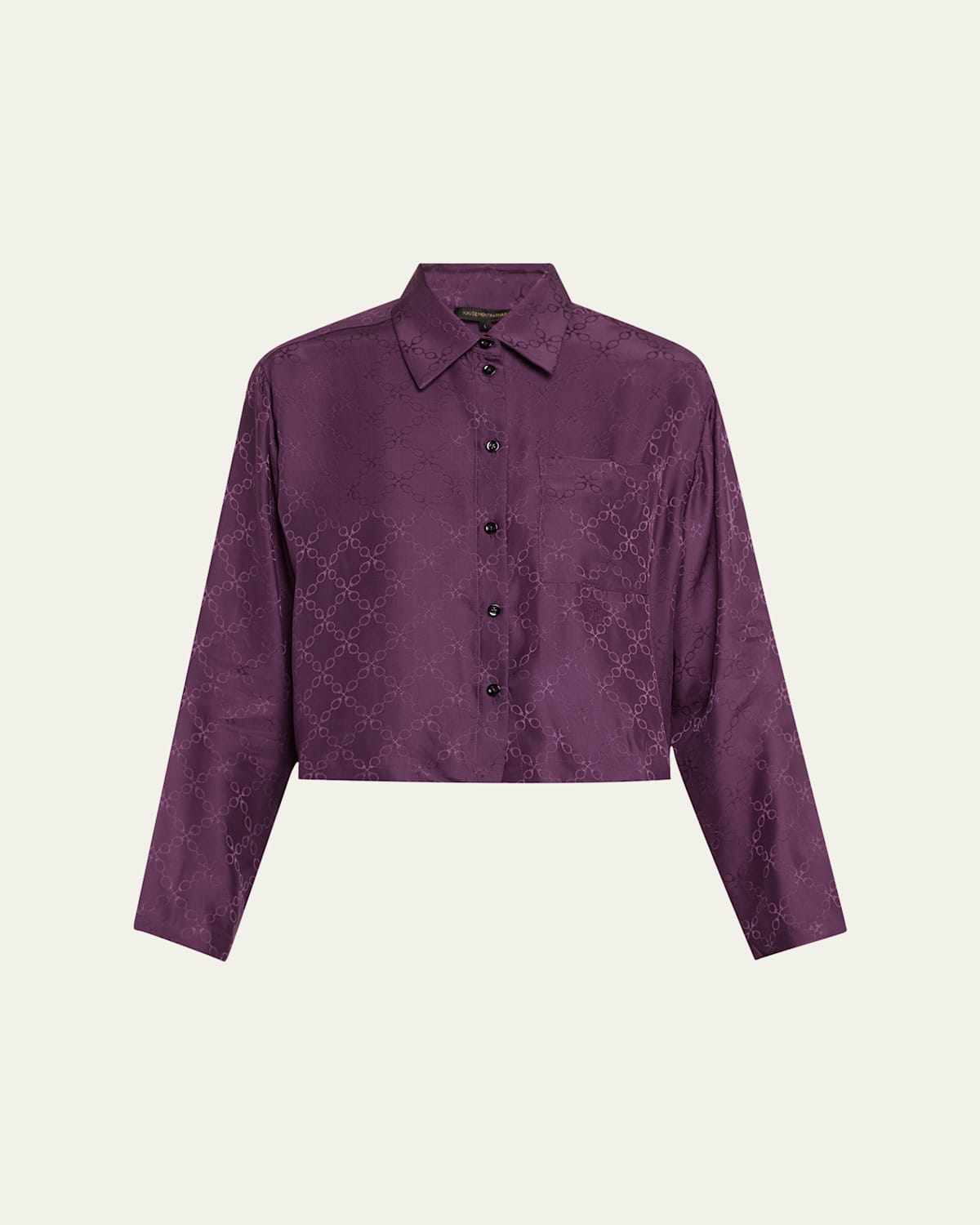 Cropped Handcuff Jacquard Pajama Top
