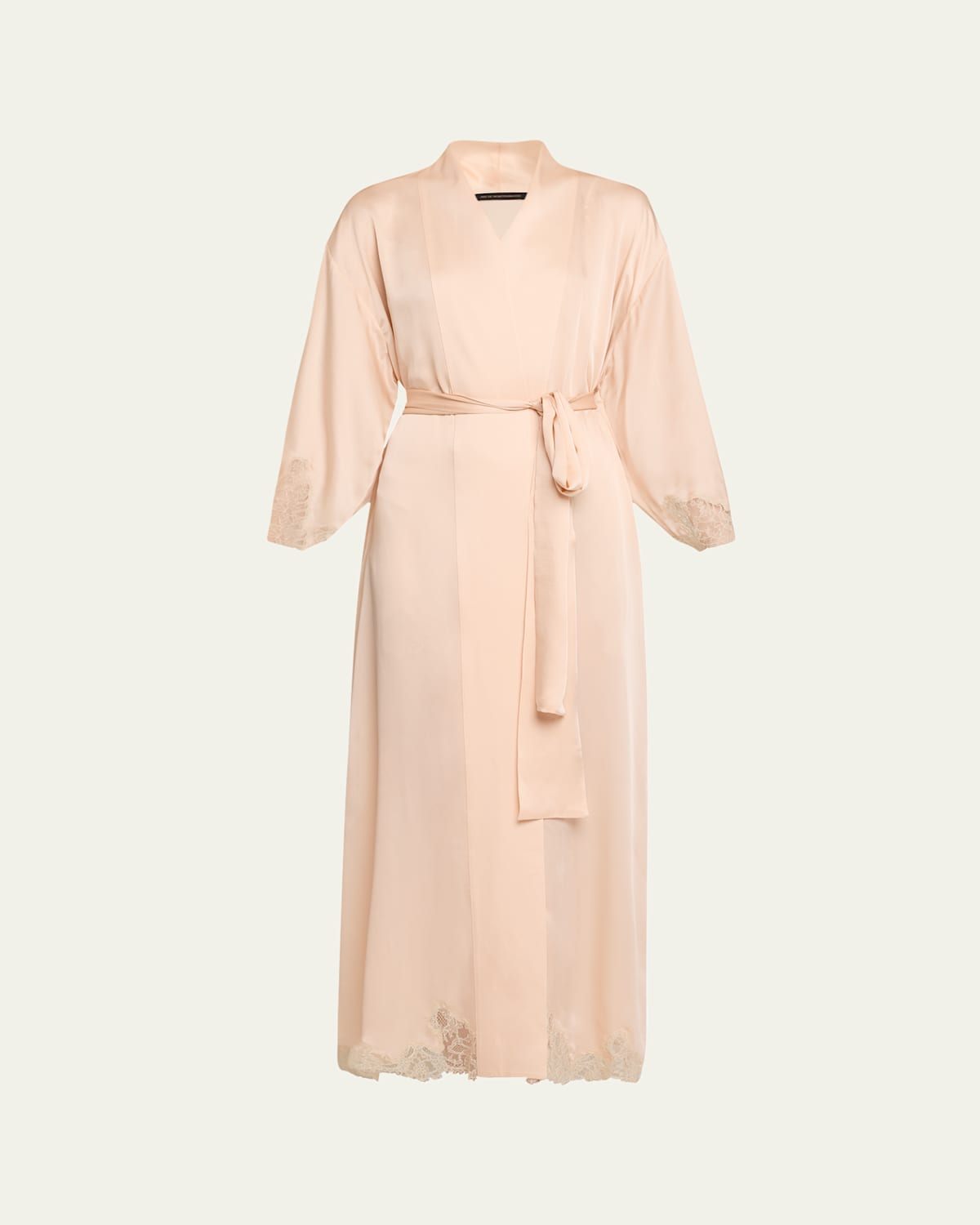 Kiki De Montparnasse Giselle Lace-trim Silk Maxi Robe