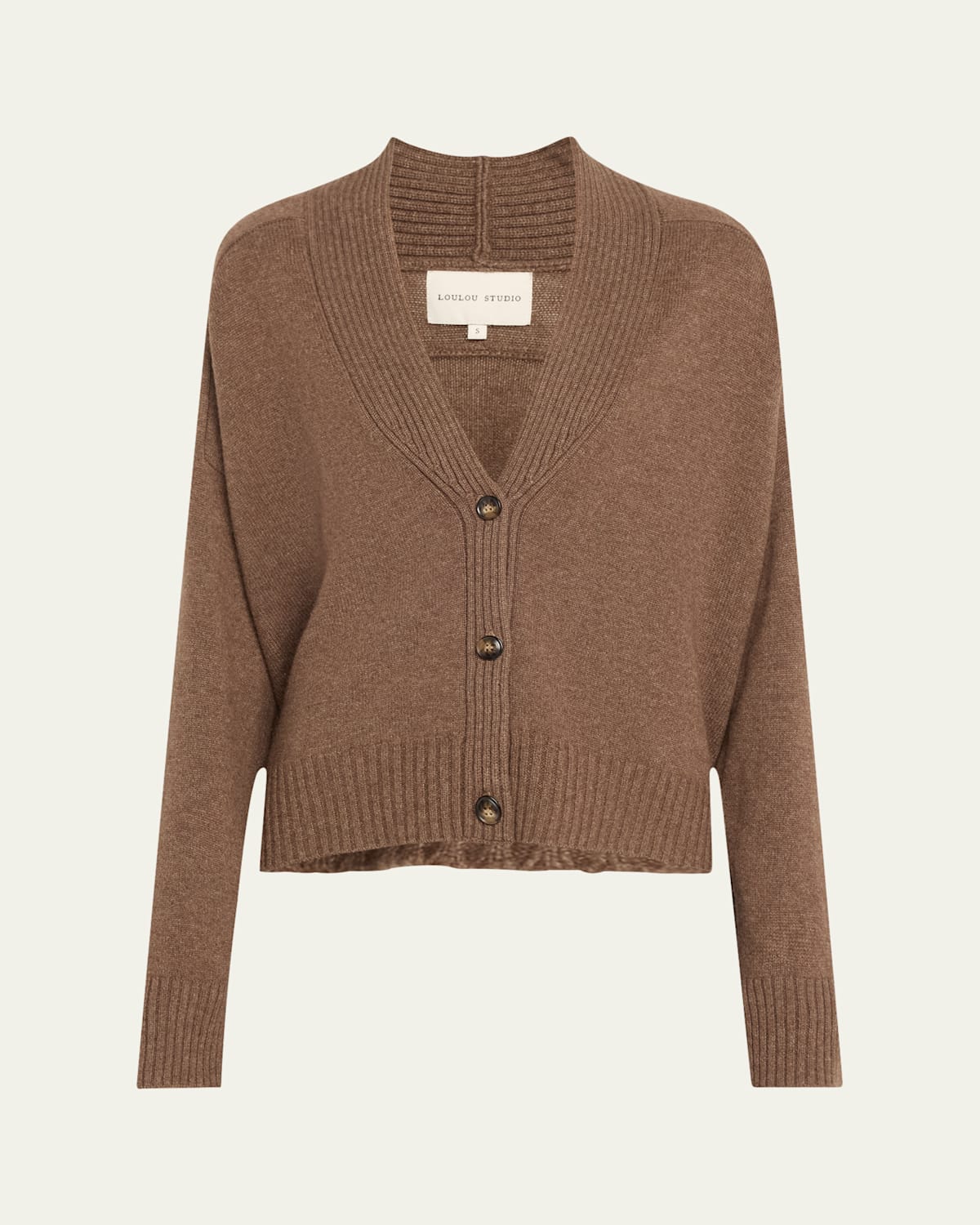 LOULOU STUDIO V-NECK CASHMERE CARDIGAN 