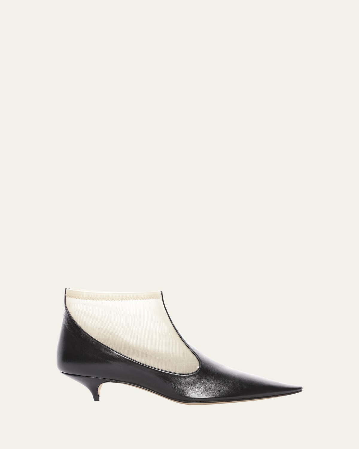 The Row Pointed Mesh Kitten-heel Booties