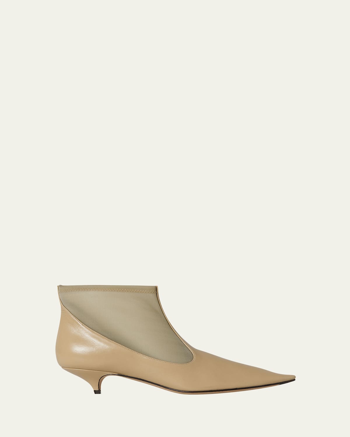 The Row Pointed Mesh Kitten-heel Booties