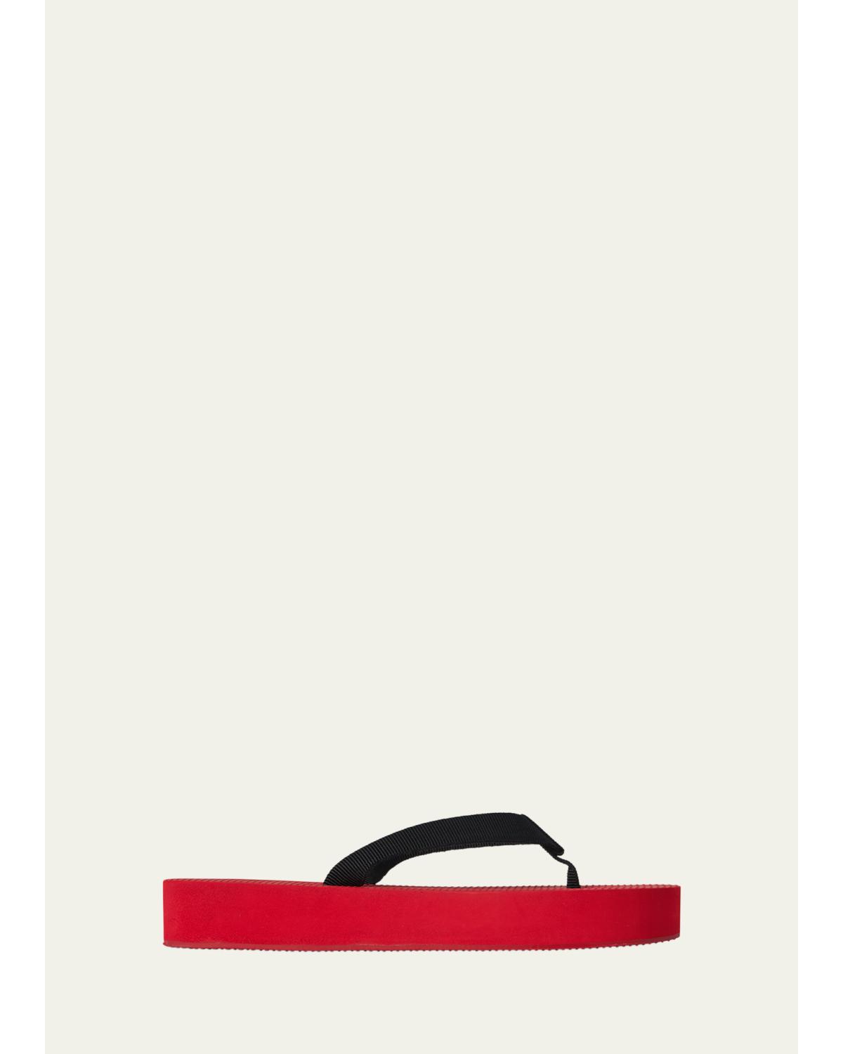 Dune Cotton Flatform Thong Sandals