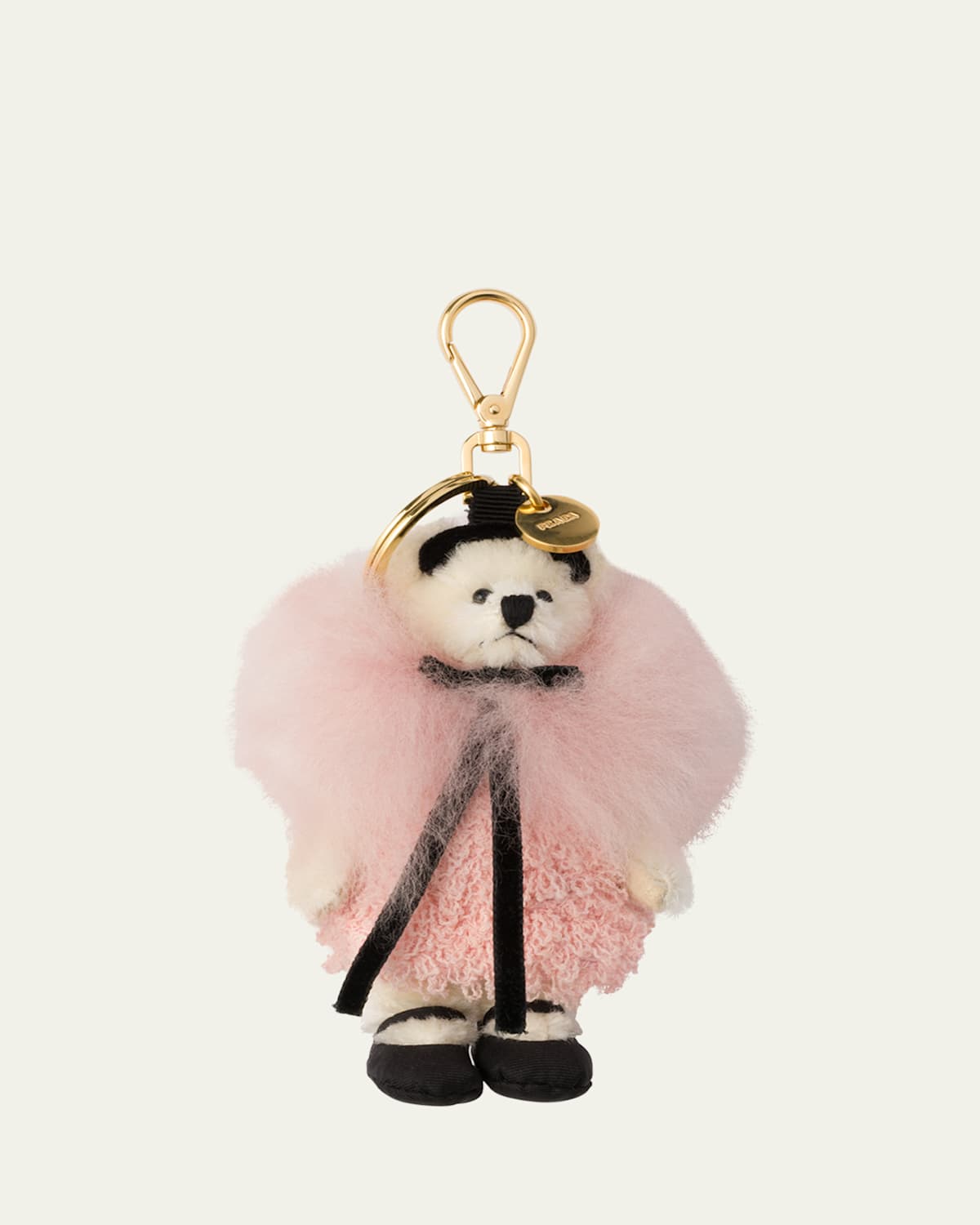 Ines Shearling Bear Bag Charm