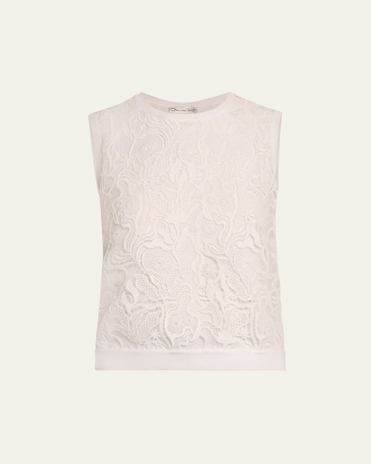 Bellflower Guipure Inset Knit Tank Top