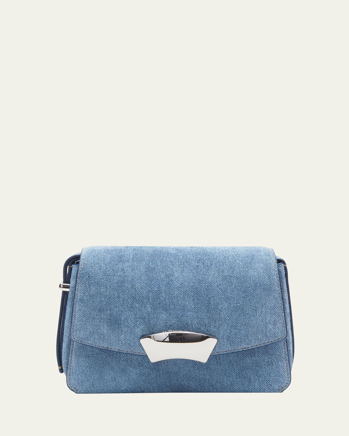 ID Denim Suede Shoulder Bag