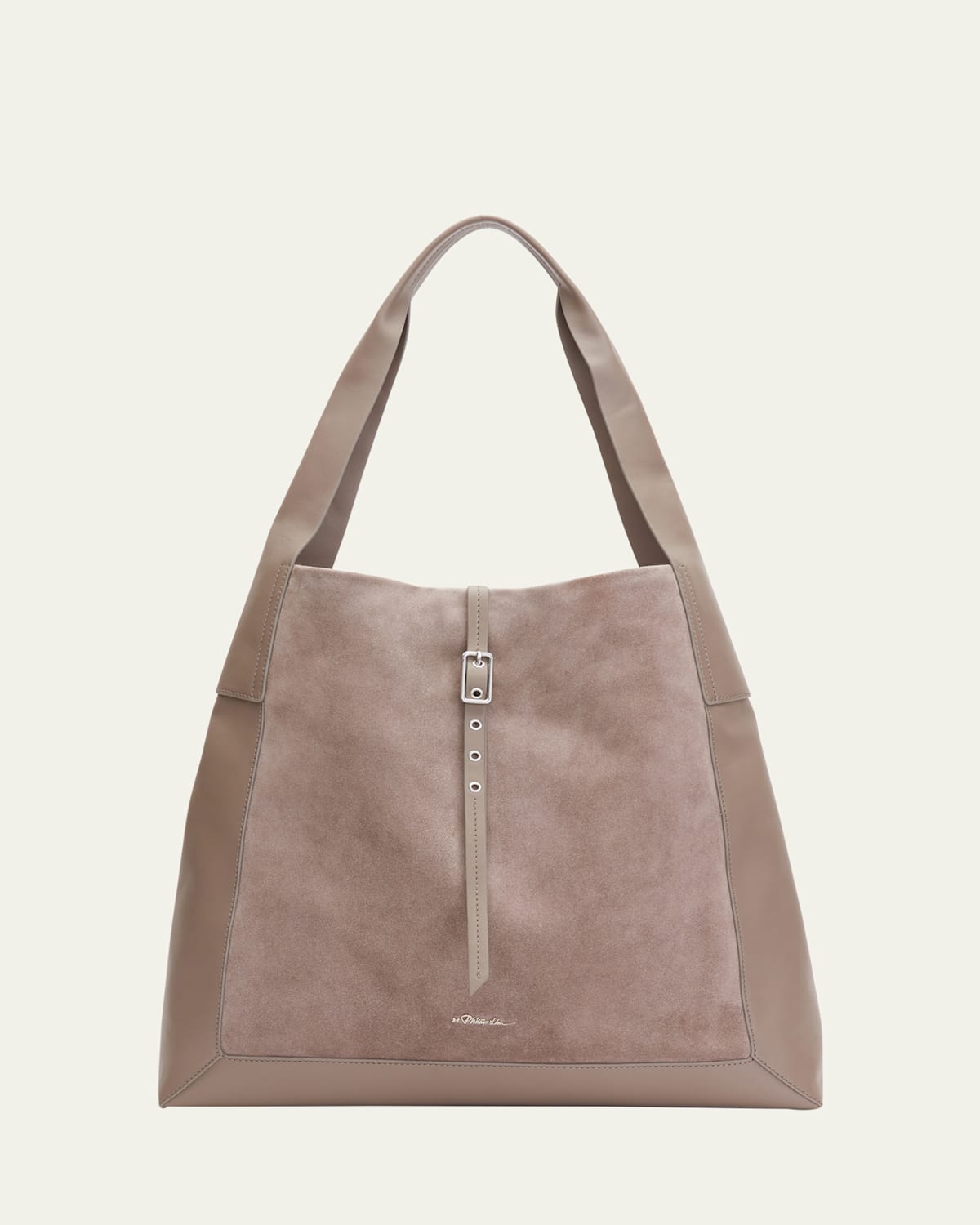 Go Large Buckle Suede Shoulder Bag