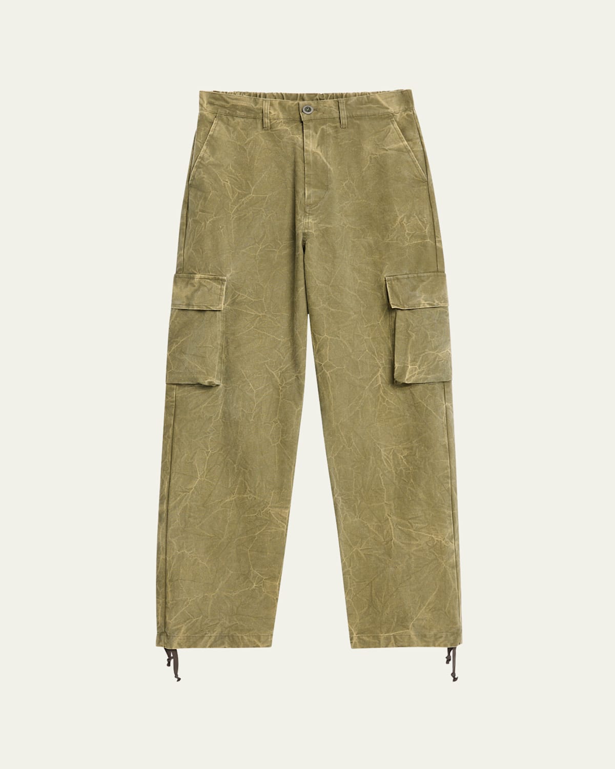 John Elliott Straight-leg Cotton Cargo Pants In Army