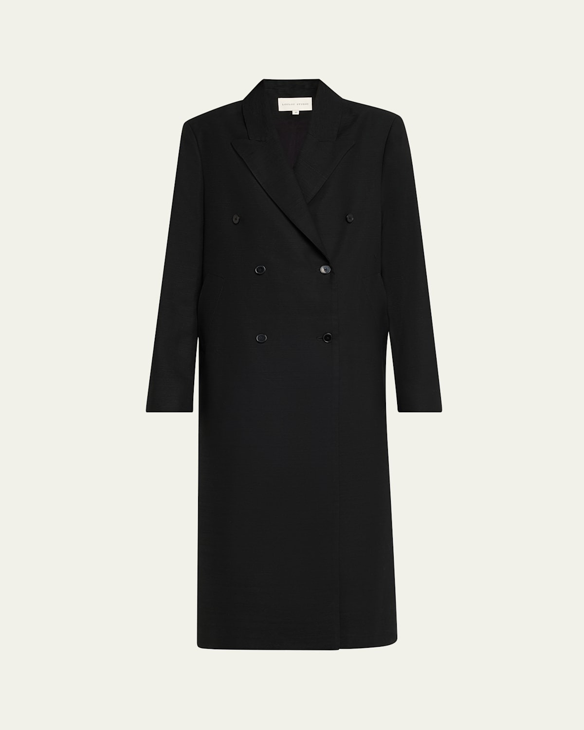 LOULOU STUDIO TEMO LONG DOUBLE-BREASTED COAT 