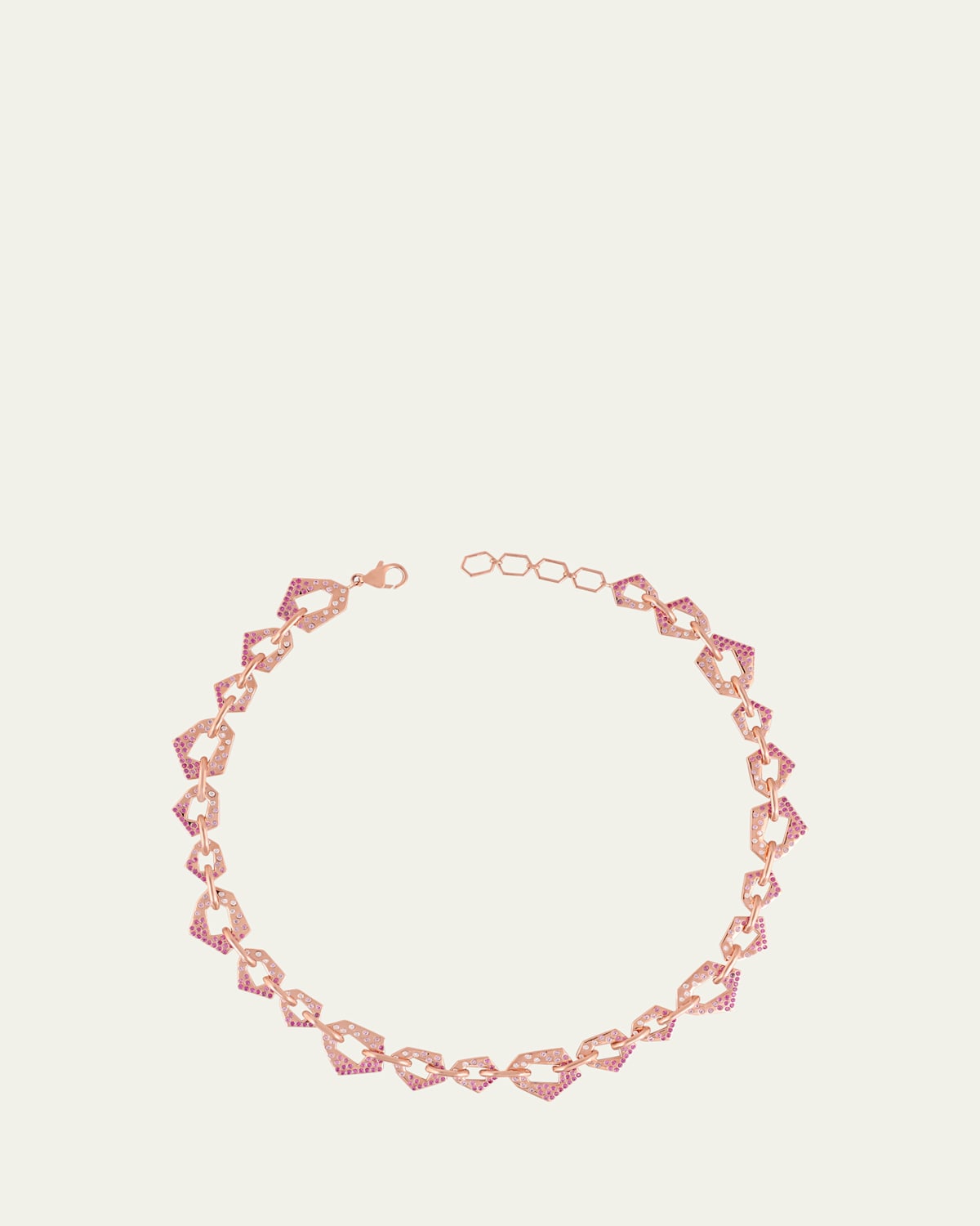 Gyan Jaipur Jaipur Arch Diamond and Sapphire Necklace