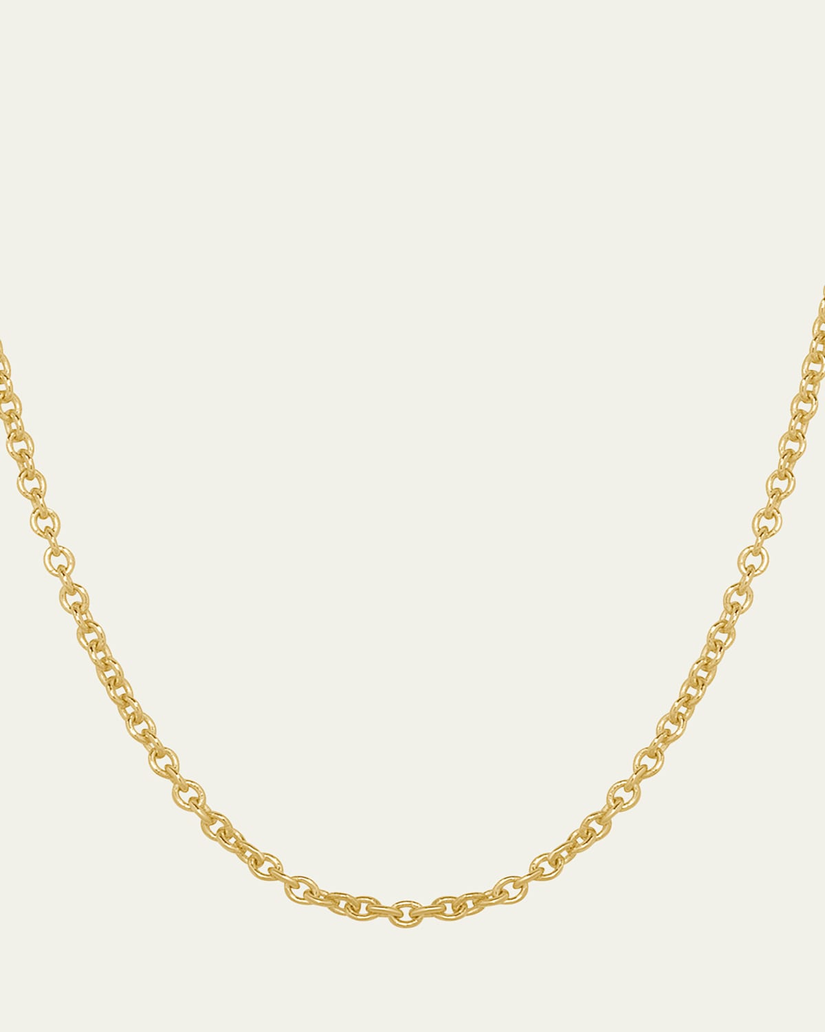 Adjustable Cable Chain Necklace in 14K Yellow Gold, 20"L