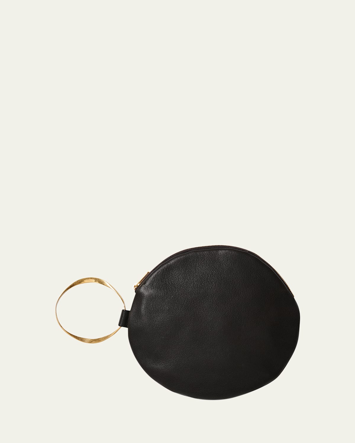 The Row Round Bracelet Wristlet In Soft Napa Leather In Purple
