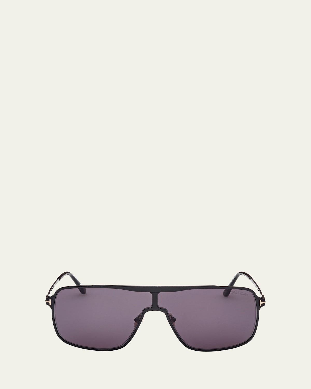 Tom Ford Zappa Metal And Acetate Aviator Sunglasses In Sblk/smk