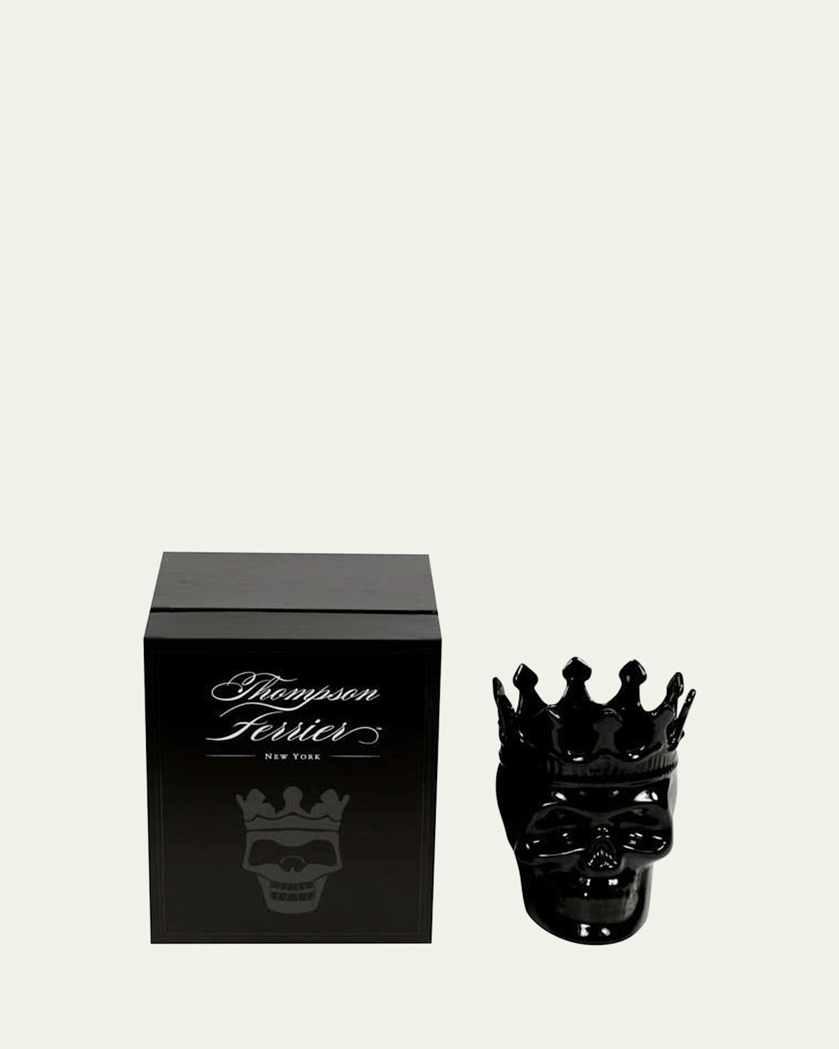 Thompson Ferrier Black Dants Skull Candle, 23.3 Oz. - Secret Sucre Scent In Black