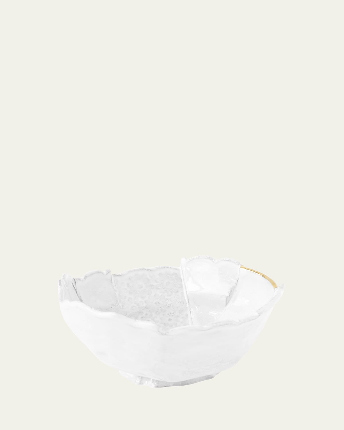 Astier De Vilatte Sacai Mini Patchwork Salad Bowl With Golden Edging