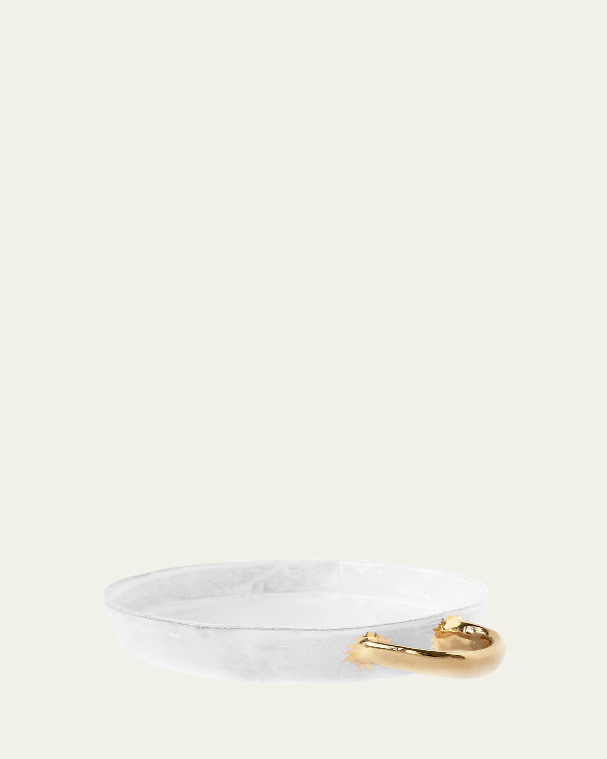 Astier De Vilatte Sacai Round Platter With Golden Handle