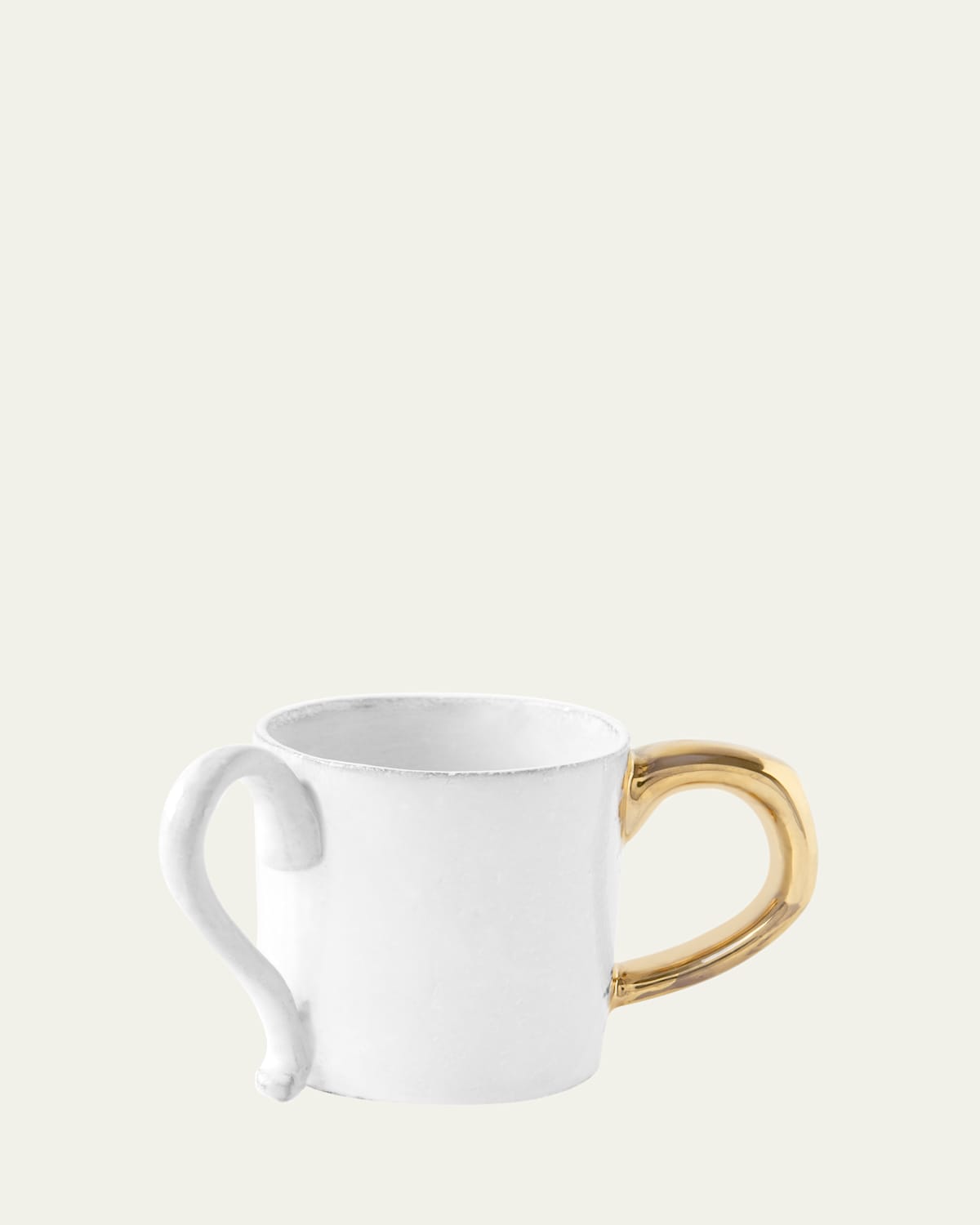 Astier De Villatte Sacai Coffee Cup with Golden Handle, 4 oz.