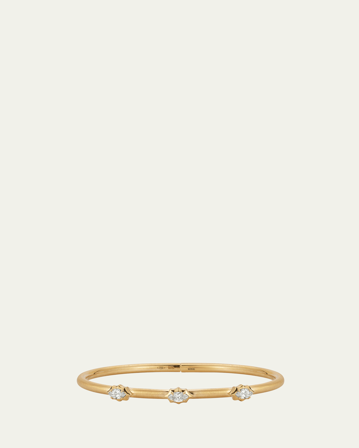 Maverick Diamond Station Plie Bangle Bracelet