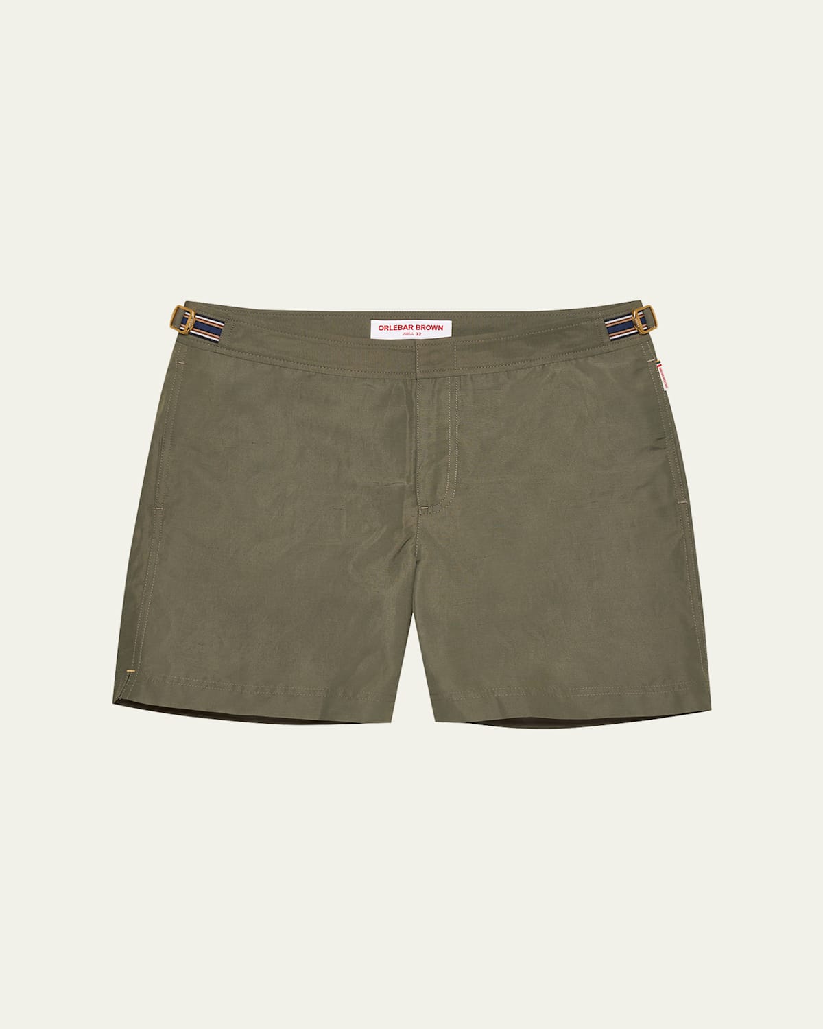 Men's Bulldog Tape Linen-Blend Swim Shorts