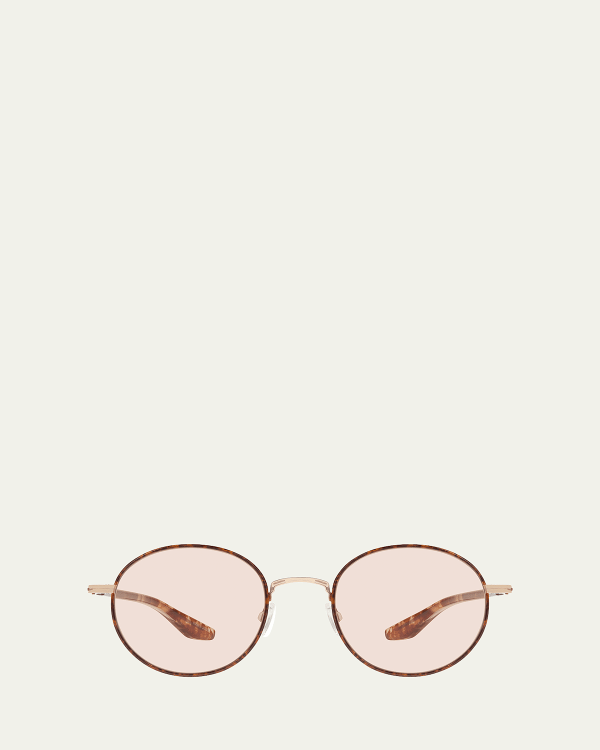 Shop Barton Perreira Men's Caster Zyl And Titanium Round Sunglasses In Chestnutrosewood