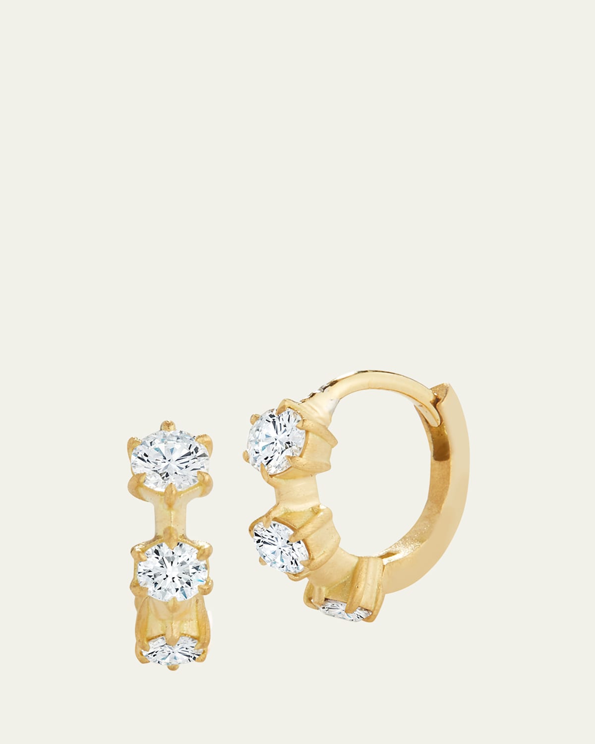 Kismet Mini Diamond Huggie Earrings