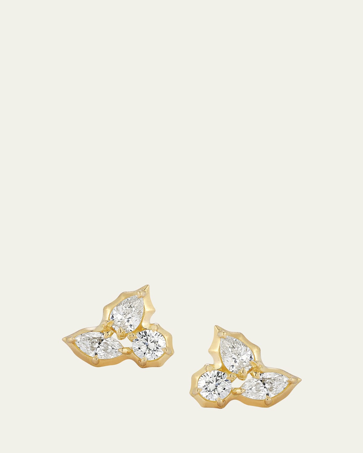 Poppy Diamond Cluster Stud Earrings, 1.14tcw