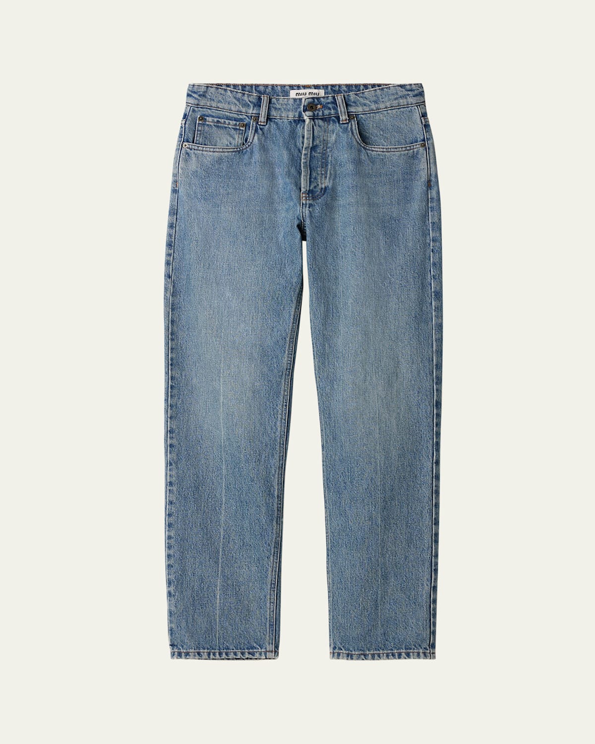 Mid-Rise Straight-Leg Jeans