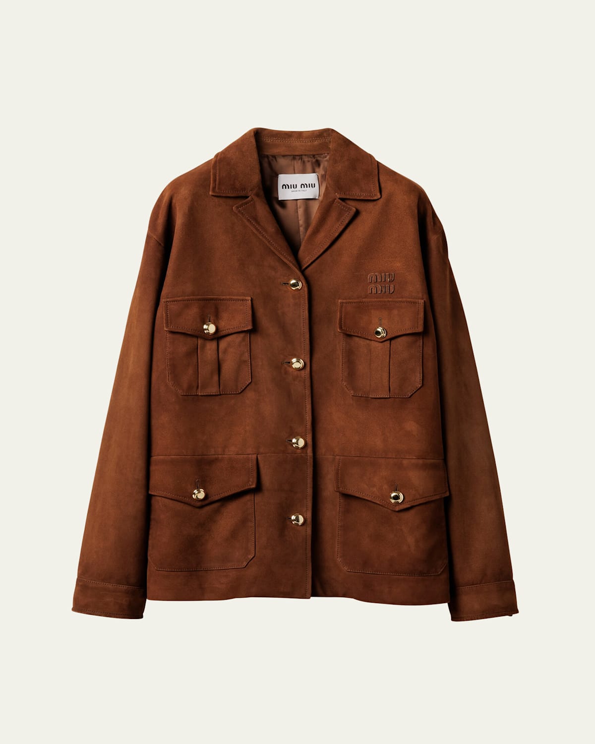 Suede Long-Sleeve Jacket