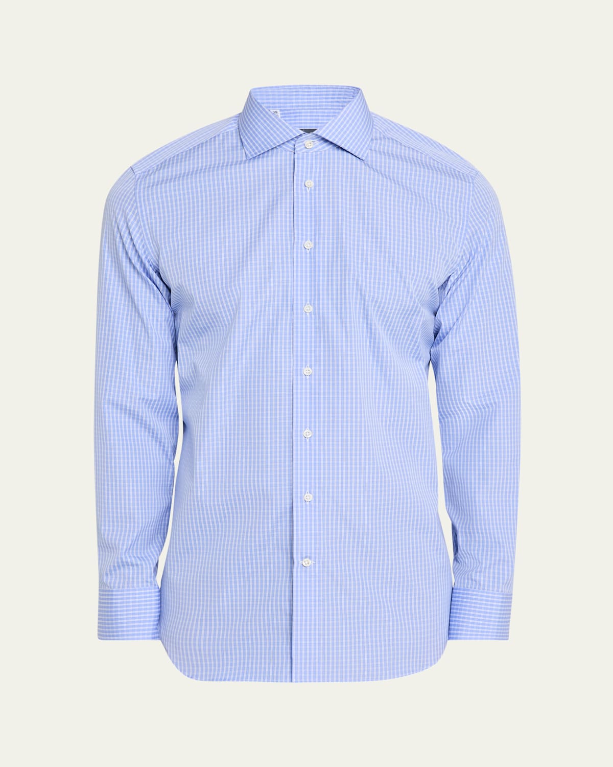 Men's Cotton Micro-Check Dress Shirt