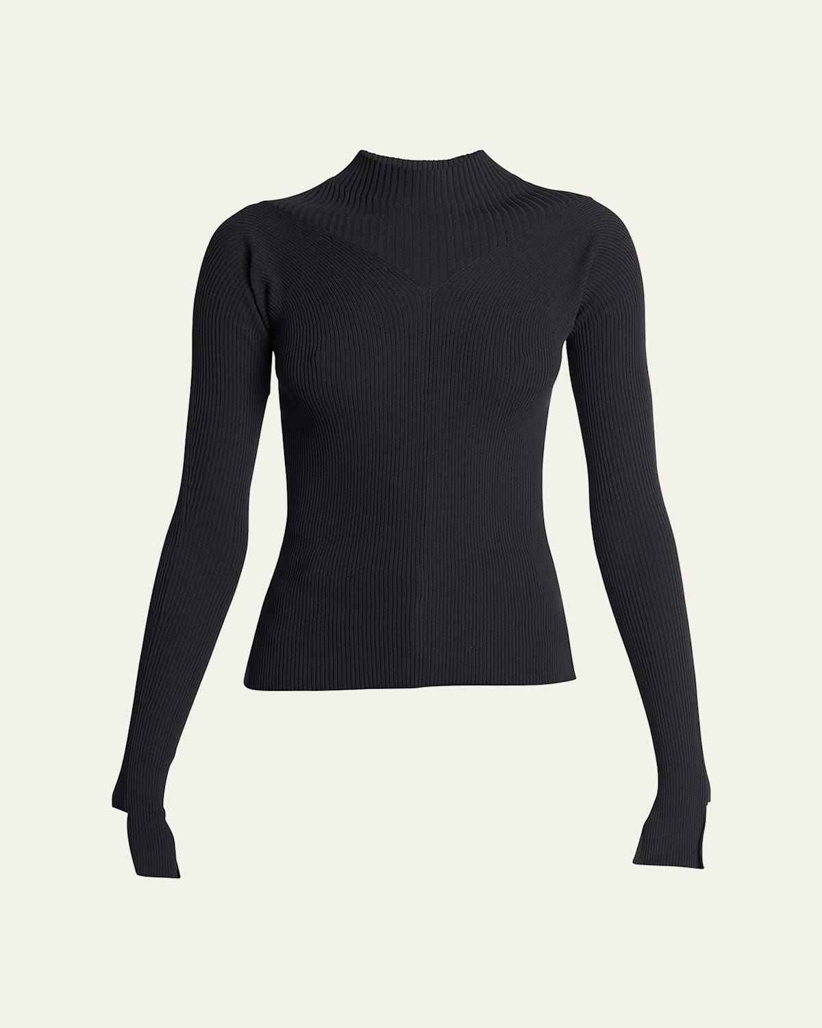 VICTORIA BECKHAM RIBBED LONG SLEEVE TOP 