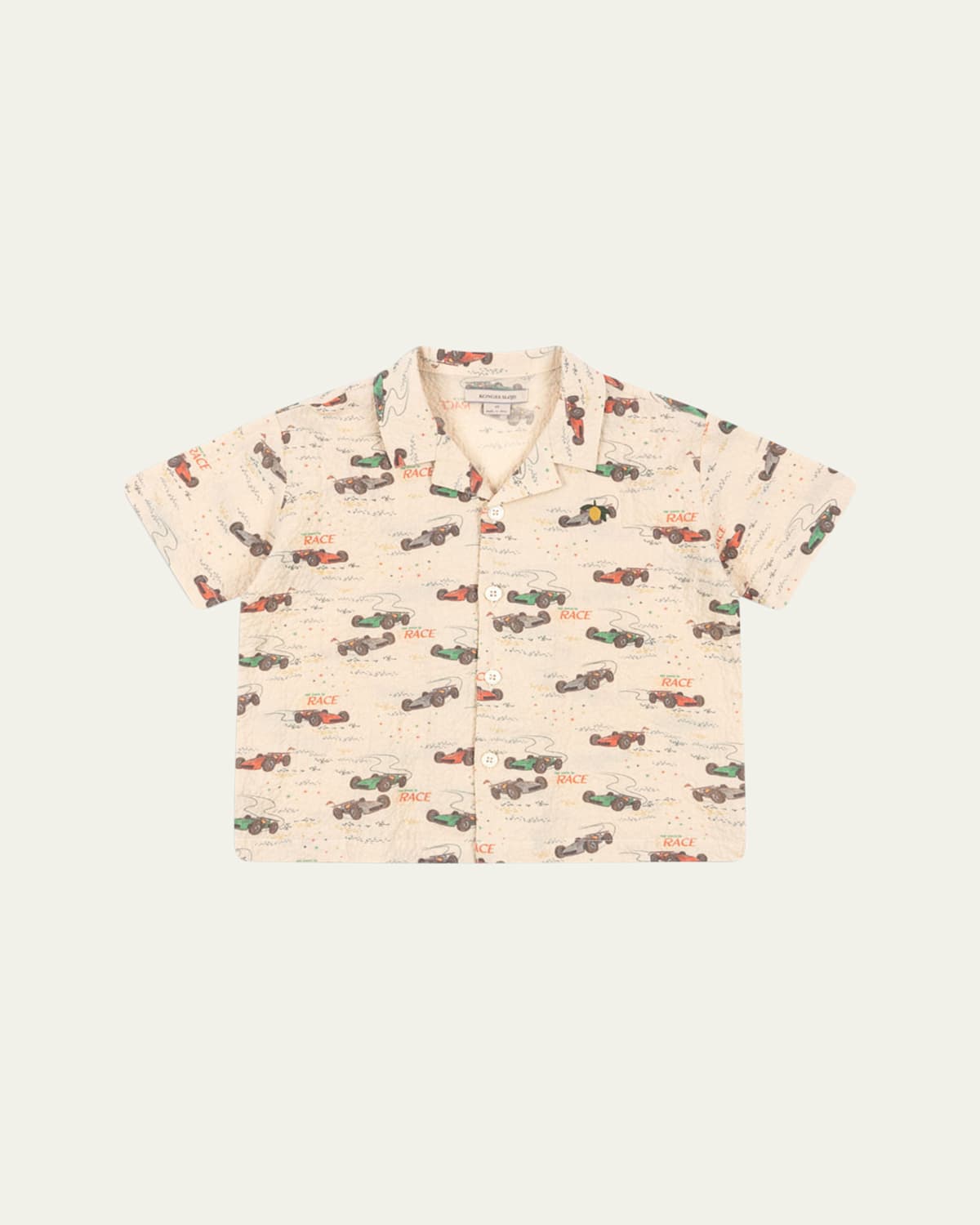 KONGES SLOJD BOY'S ELLIOT RACE CAR BUTTON DOWN SHIRT 