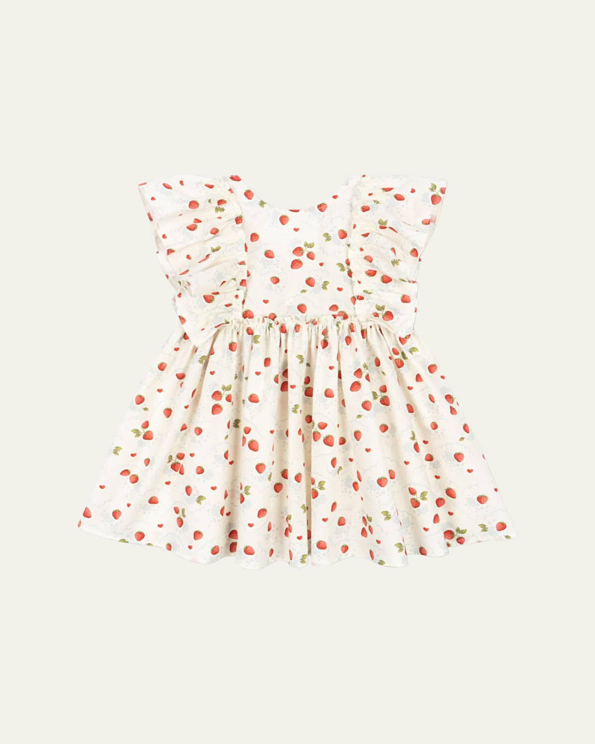 KONGES SLOJD GIRL'S EVIA STRAWBERRY-PRINT DRESS 
