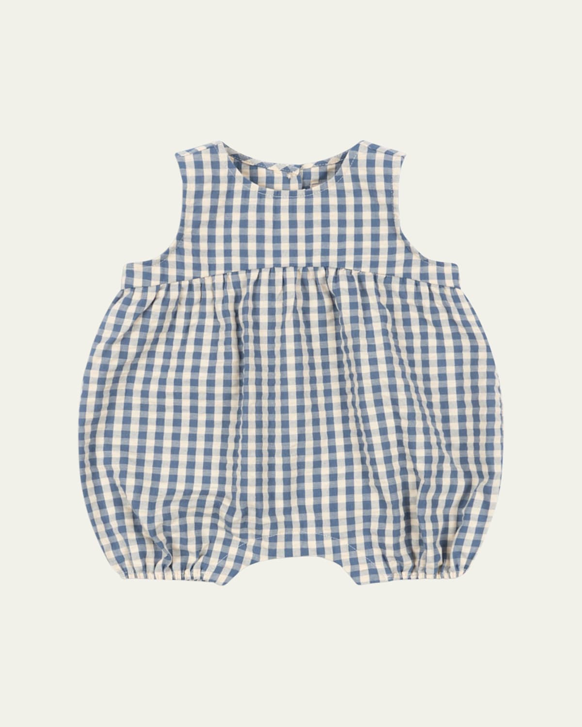 Konges Slojd Kid's Kim Gingham Romper In Captains Blue Check